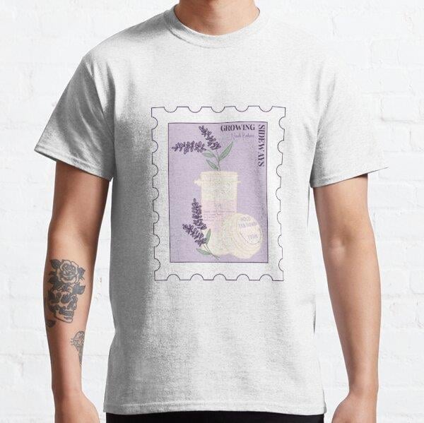 Growing Sideways Stamp Tasarım Baskılı Tişört (Bol kalıp t-shirt)