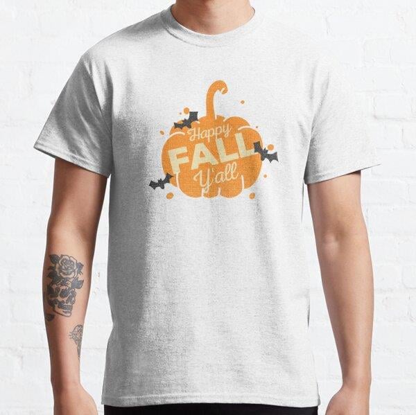 Happy Fall Tasarım Baskılı Tişört (Rahat kalıp t-shirt)