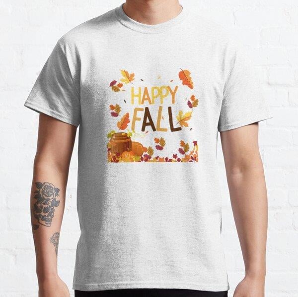 HAPPY FALL  Tasarım Baskılı Tişört (Rahat kalıp t-shirt)