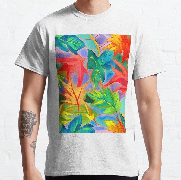 Hello Autumn, Autumn Leaves - Fall Leaves Tasarım Baskılı Tişört (Rahat kalıp t-shirt)