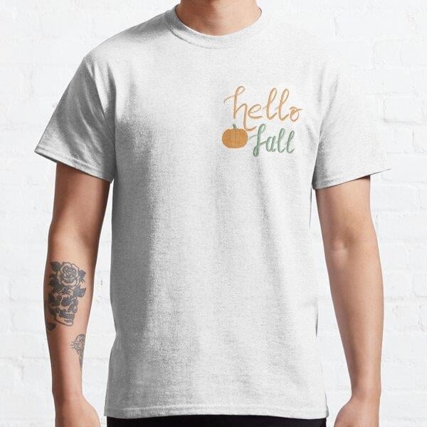 Hello fall  Tasarım Baskılı Tişört (Rahat kalıp t-shirt)