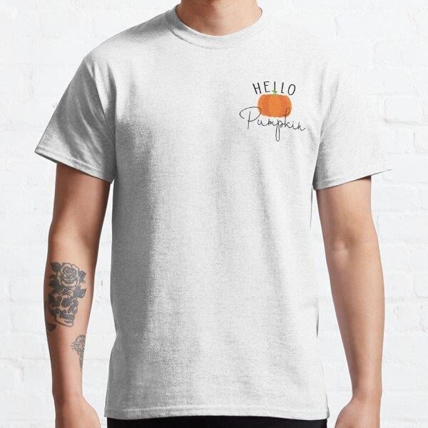 Hello Pumpkin Tasarım Baskılı Tişört (Rahat kalıp t-shirt)