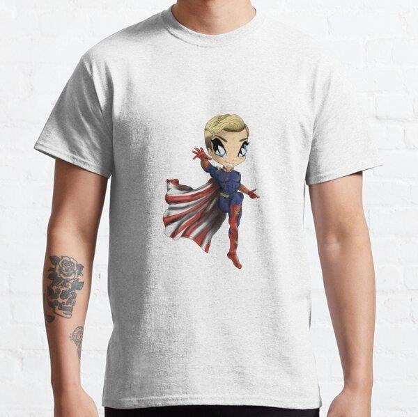 Homelander the boys superhero cartoon Tasarım Baskılı Tişört (bol kalıp t-shirt)