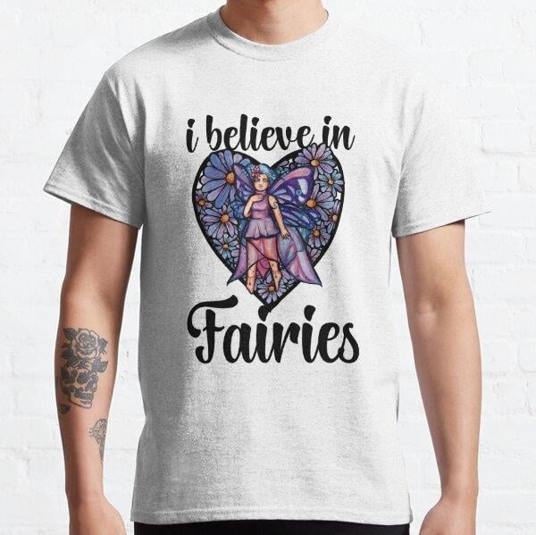 I believe in Fairies Tasarım Baskılı Tişört (Bol kesim t-shirt)