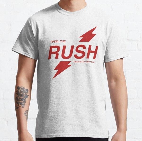 I Feel The Rush Tasarım Baskılı T-Shirt (bol kalıp tişört)