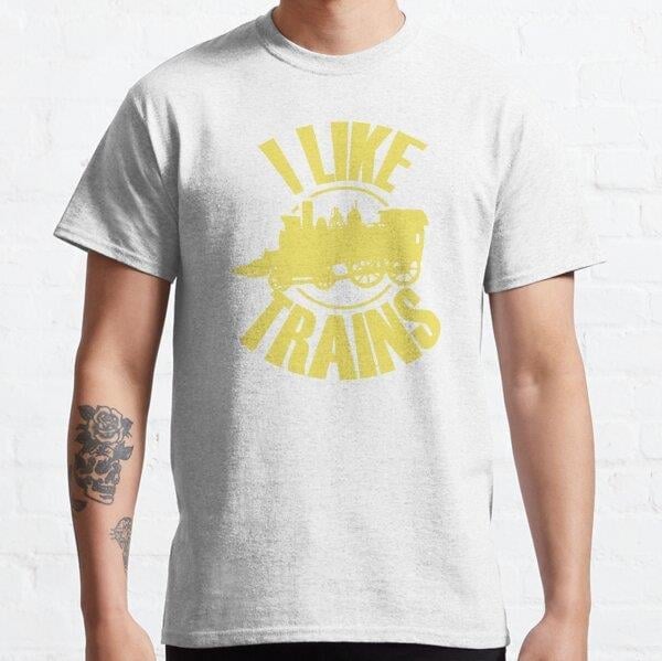 I Like Trains Tasarım Baskılı Tişört (Bol kesim t-shirt)