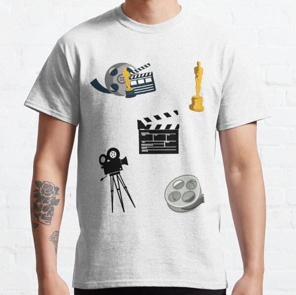 I love movies Tasarım Baskılı Tişört (Bol kalıp t-shirt)