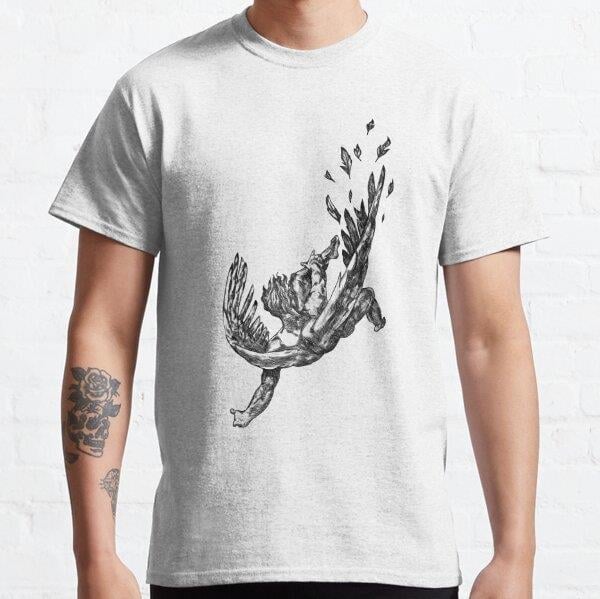 Icarus Tasarım Baskılı Tişört (Rahat kalıp t-shirt)
