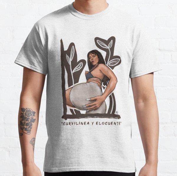 Illustration tribute Nathy Peluso curvy and eloquent Tasarım Baskılı Tişört (Bol kalıp t-shirt)