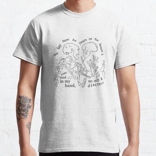 In a Week - Hozier-Inspired Skeletal Print  Tasarım Baskılı Tişört (Bol kalıp t-shirt)