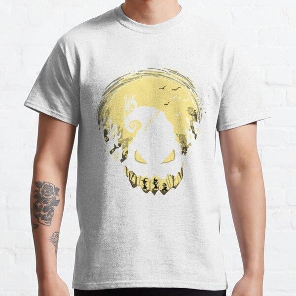 Jacks Nightmare Tasarım Baskılı T-Shirt (bol kalıp tişört)