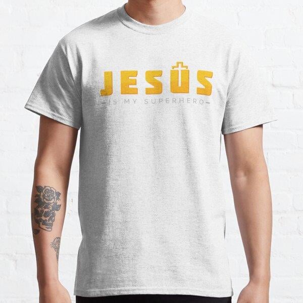 jesus is my super hero Tasarım Baskılı Tişört (bol kalıp t-shirt)