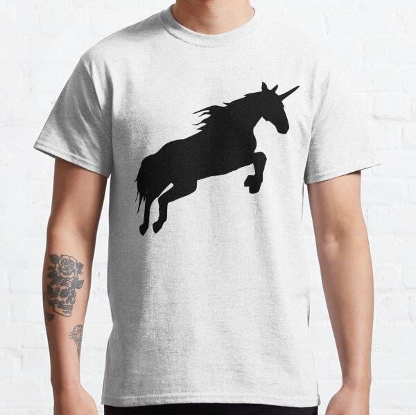 Jumping unicorn Tasarım Baskılı Tişört (Bol kesim t-shirt)