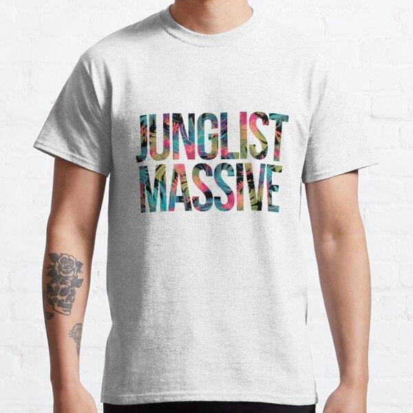 Junglist Massive T Shirt Jungle Music Inspired Tasarım Baskılı Tişört (Bol kalıp t-shirt)
