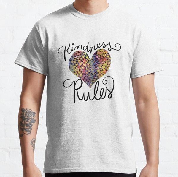 Kindness Rules Tasarım Baskılı T-Shirt (Bol kalıp tişört)
