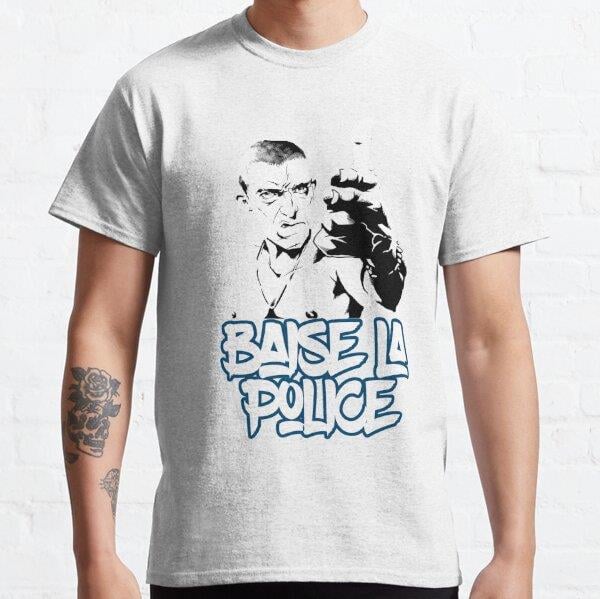 la haine the hate anti police acab movies film france french paris hip hop Tasarım Baskılı Tişört (Bol kalıp t-shirt)