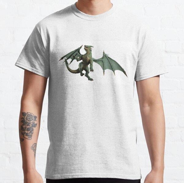 Large Green Dragon - Turning Tasarım Baskılı Tişört (Bol kesim t-shirt)