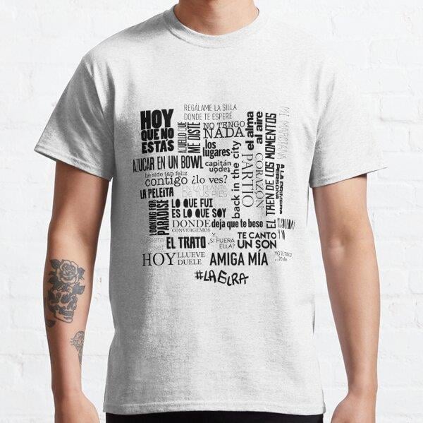 #lascanciones Tasarım Baskılı Tişört (Bol kalıp t-shirt)