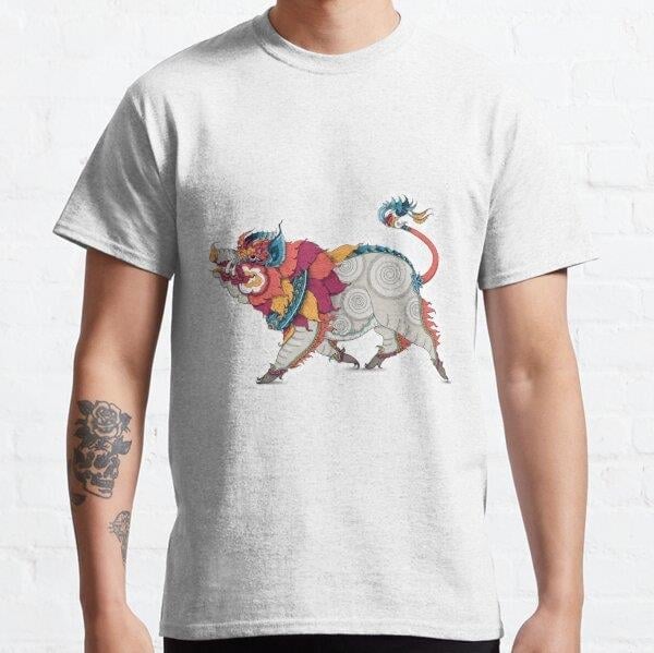 Legendary Animals BIG HORN_7 Tasarım Baskılı Tişört (Bol kesim t-shirt)