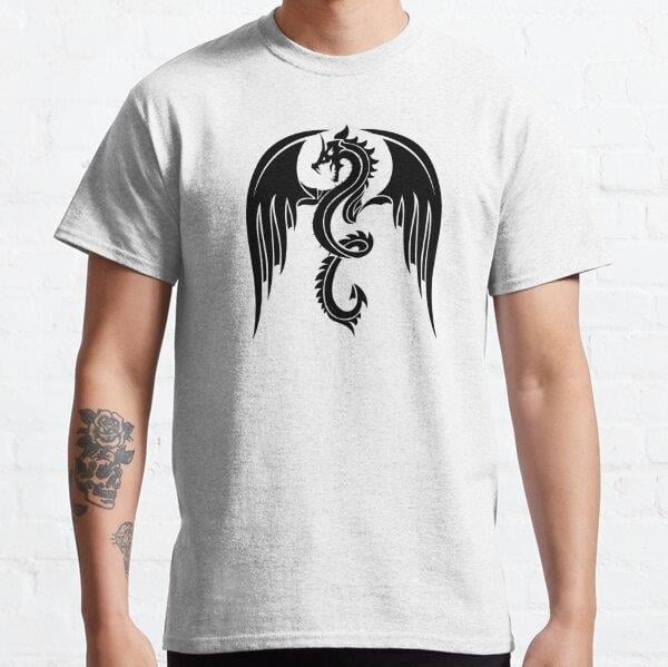Legendary Animals Dragon - Mythical Creature Tasarım Baskılı Tişört (Bol kesim t-shirt)