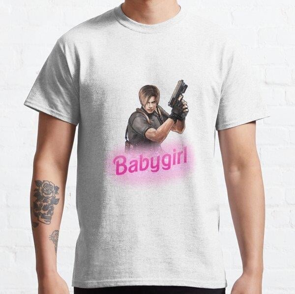 Leon Kennedy Babygirl Tasarım Baskılı Unisex Tişört (Bol kalıp t-shirt)