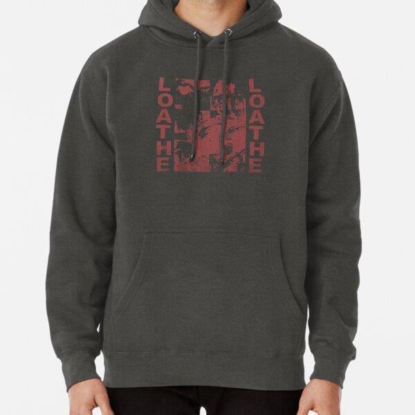 LOATHE Tasarım Baskılı Kapşonlu Sweatshirt