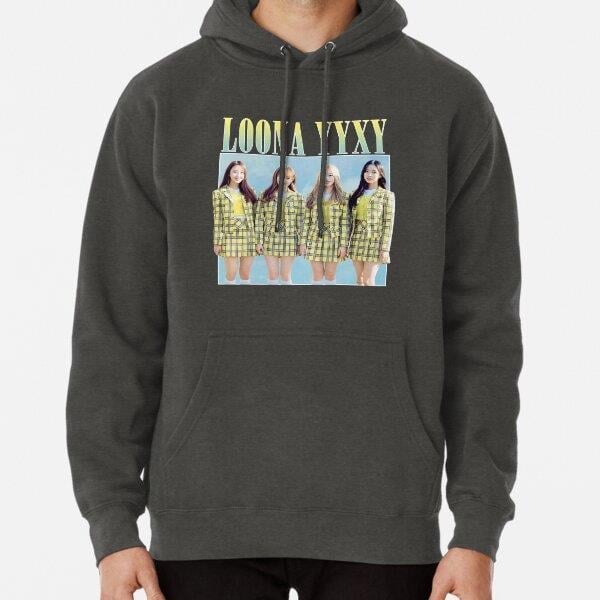 LOONA yyxy Vintage Tasarım Baskılı Kapşonlu Sweatshirt
