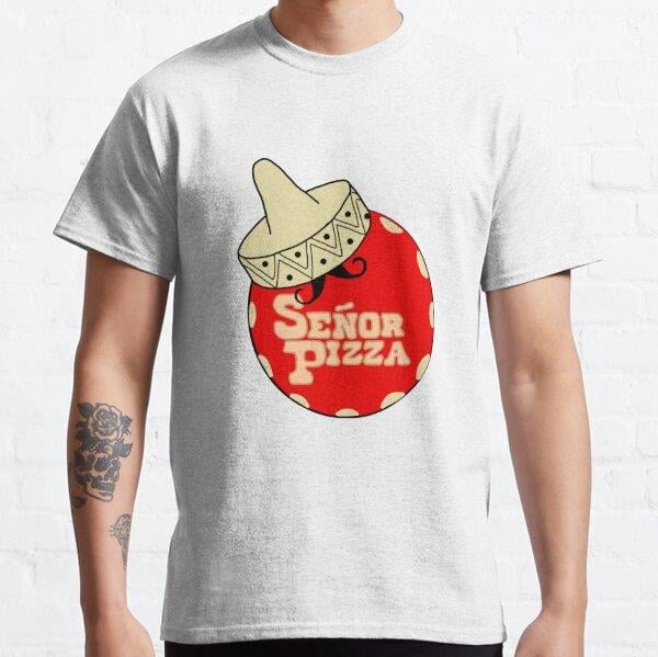 Loverboy Señor pizza 80s movie Tasarım Baskılı Tişört (Bol kalıp t-shirt)