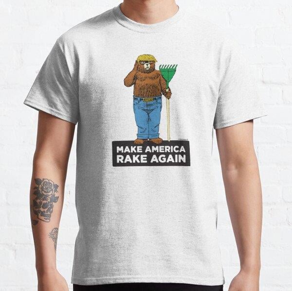 MAKE AMERICA RAKE AGAIN Tasarım Baskılı Tişört (Rahat kalıp t-shirt)