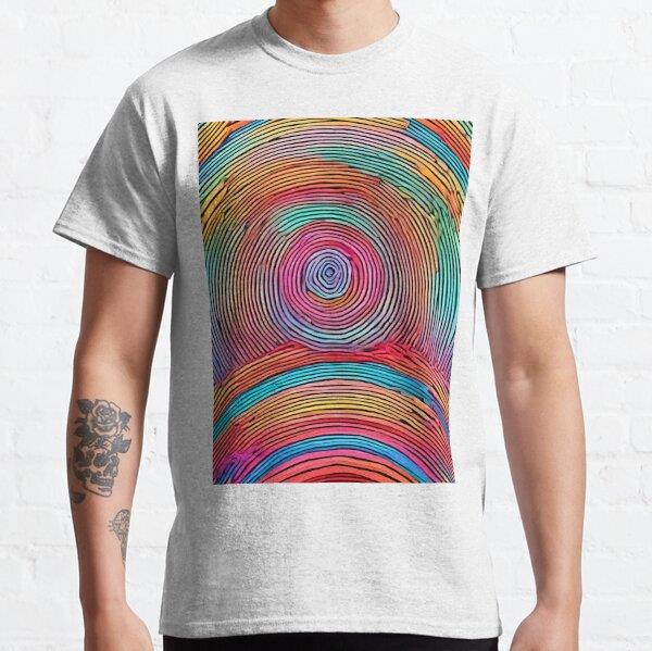 Marvelous Colorful Line Pattern  Tasarım Baskılı Tişört (bol kalıp t-shirt)