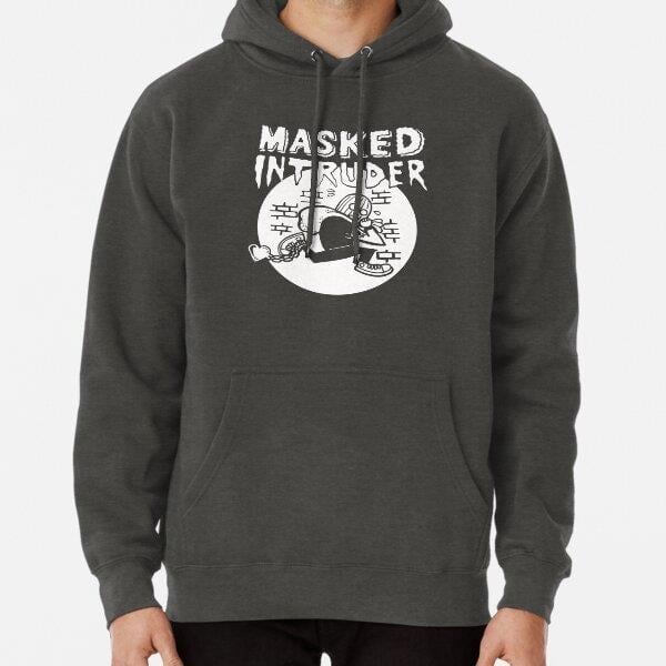 Masked Intruder Tasarım Baskılı Kapşonlu Sweatshirt