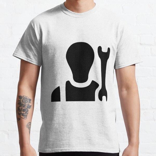 Mechanic Tasarım Baskılı T-Shirt (Bol kalıp tişört)