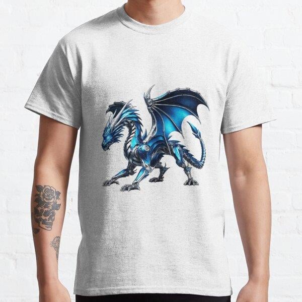 Mechanical Attack-Dragon Tasarım Baskılı Tişört (Bol kesim t-shirt)