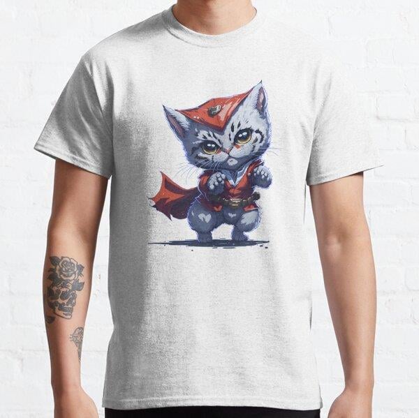 Meow Planet Christmas Hero Tasarım Baskılı Tişört (bol kalıp t-shirt)