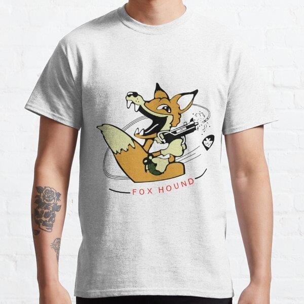 MGS - 90's Foxhound insignia Tasarım Baskılı Unisex Tişört (Bol kalıp t-shirt)