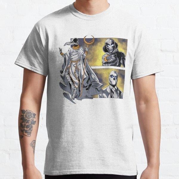 Moon Knight,Mr.Knight Khonsu Tasarım Baskılı Tişört (bol kalıp t-shirt)