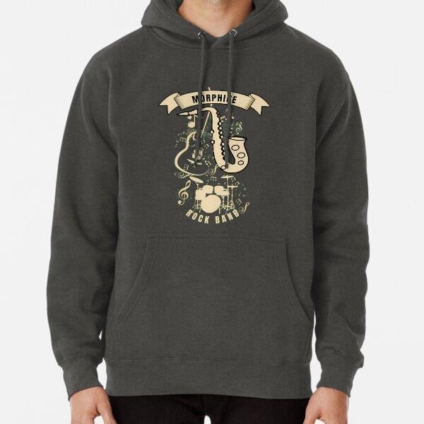 Morphine Rock Band Tasarım Baskılı Kapşonlu Sweatshirt