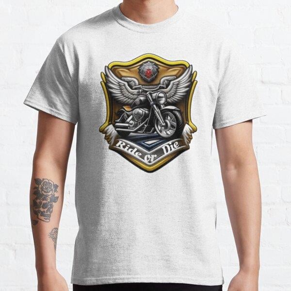 Motorcycle crest Tasarım Baskılı Tişört (Bol kesim t-shirt)