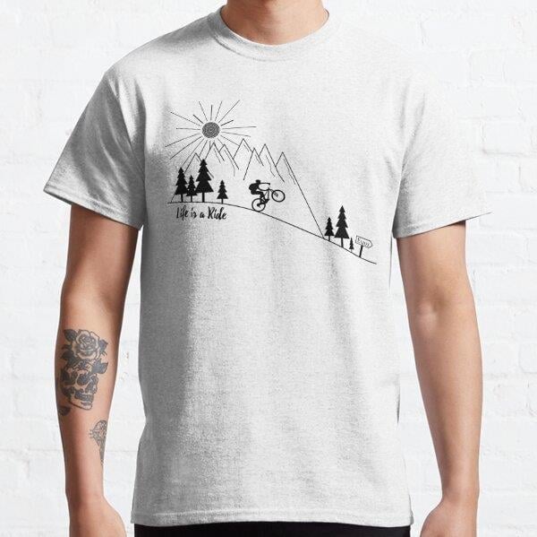mtb mountain bike cycling Tasarım Baskılı T-Shirt (bol kalıp tişört)