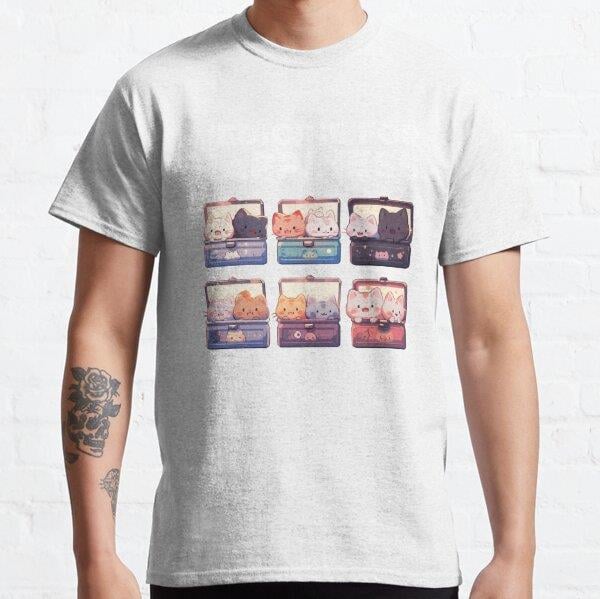 My Medicine For Happiness Called Cats kitten cat Tasarım Baskılı Tişört (Bol kesim t-shirt)
