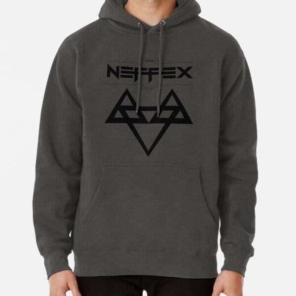NEFFEX 2 Logo Black Tasarım Baskılı Kapşonlu Sweatshirt