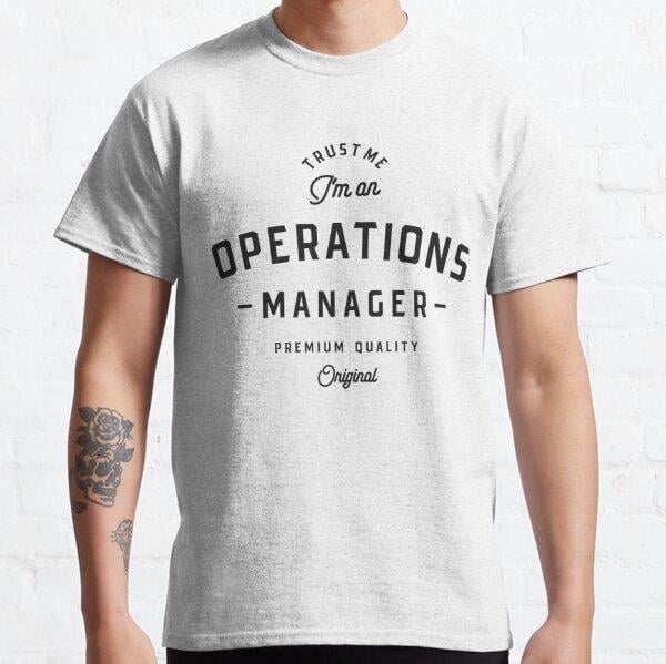 Operations Manager Tasarım Baskılı T-Shirt (Bol kalıp tişört)