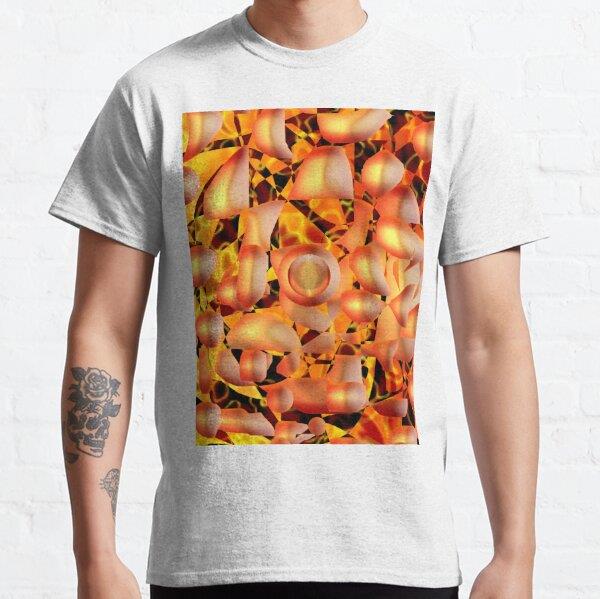 Orange Abstract Tasarım Baskılı T-Shirt (Bol kalıp tişört)