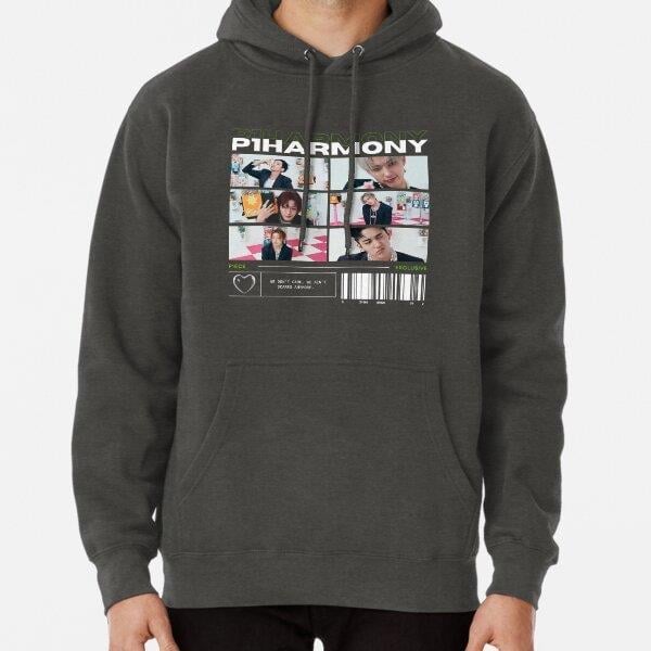 P1Harmony band P1ece Exclusive Tasarım Baskılı Kapşonlu Sweatshirt