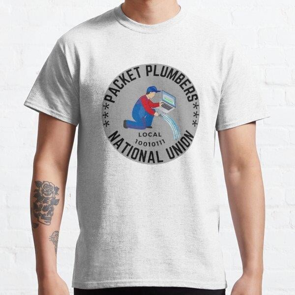 Packet Plumber National Union - IT Tasarım Baskılı T-Shirt (Bol kalıp tişört)