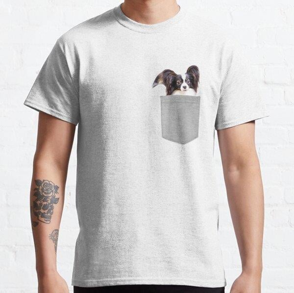 Papillon in a pocket Tasarım Baskılı Tişört (Rahat Kalıp T-shirt)