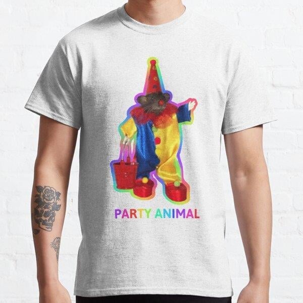 Party animal Tasarım Baskılı T-Shirt (bol kalıp tişört)