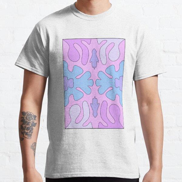 patterns with pink and purple tones Tasarım Baskılı Tişört (bol kalıp t-shirt)