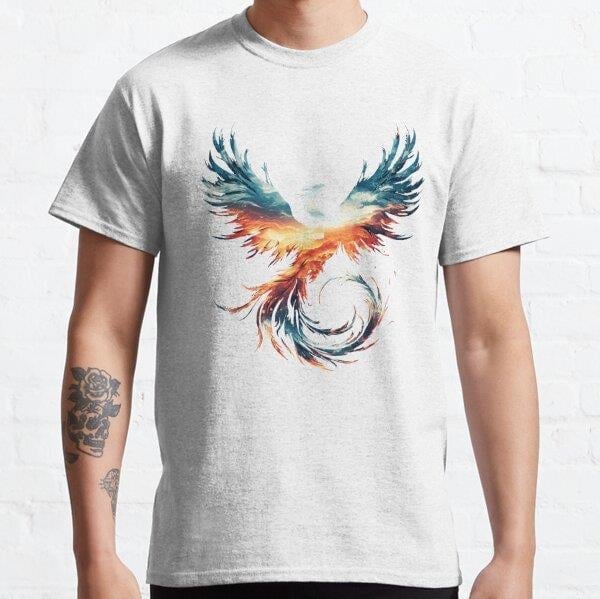 Phoenix Ascending Tasarım Baskılı Tişört (Bol kesim t-shirt)