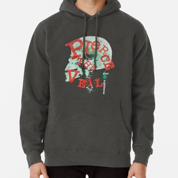 Pierce The Veil Skull Ray Tasarım Baskılı Kapşonlu Sweatshirt